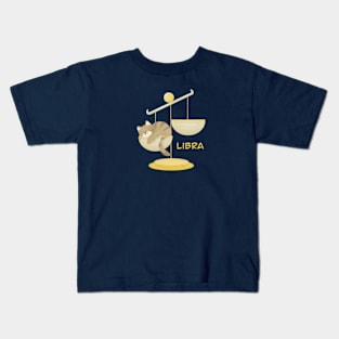 Libra cat zodiac sign Kids T-Shirt